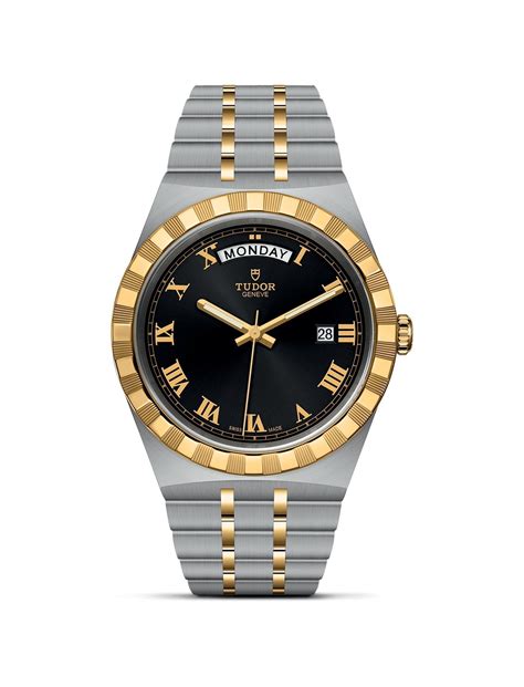 tudor date acciaio oro|tudor royal watch bezel.